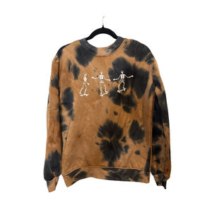Better Together Skeleton Skateboard Tie Dye Sweatshirt Size XS Crew Neck Polyest